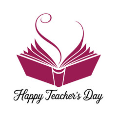 Happy Teacher's Day Typography Design . 
