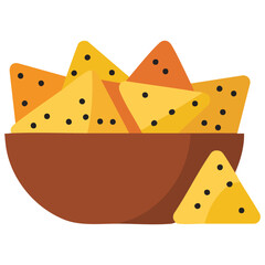 mexican nachos snack food item isolated vector illustration on white background