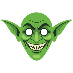 Angry ogre mask carnival party vector illustration