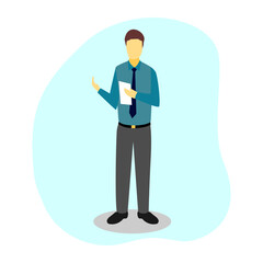 business symbol white man with thumb up