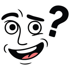 Puzzled young boy character design vector isolated on white background