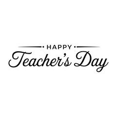 Happy Teacher's Day Typography Design . 
