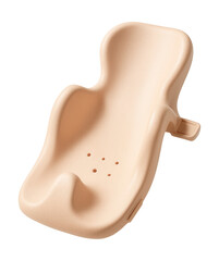 Fototapeta premium Adjustable plastic bathtub seat with a contoured design for kids' comfort during baths.