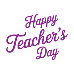 Happy Teacher's Day Typography Design . 
