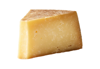 Close-up cheese wedge, pale yellow