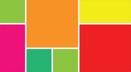 Abstract geometric background with colorful squares and rounded edges design