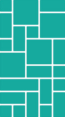 Abstract geometric shapes in teal and white simple modern design background