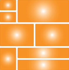 Abstract Orange Gradient Background with Rounded Rectangles for Web Design