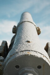 Canon &agrave; Veules-les-roses en Normandie, France, Europe