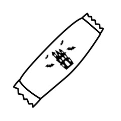 hand-drawn Halloween candy