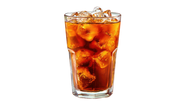 Iced coffee in a glass