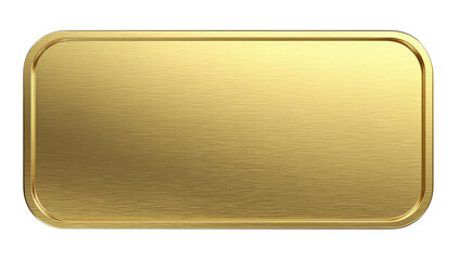 Gold metallic rectangular plate