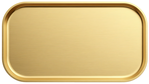 Gold rectangular tray