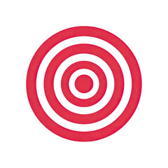 Circular concentric circles of red and black