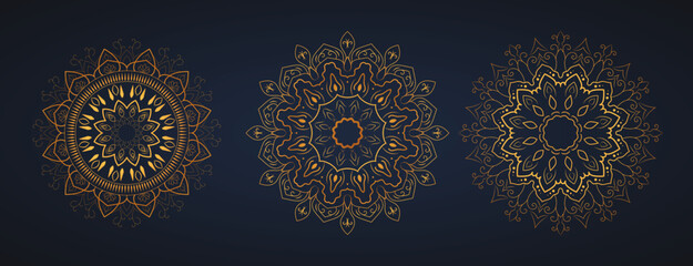 gold ornament on a dark background