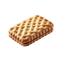 A light-brown sandwich cookie