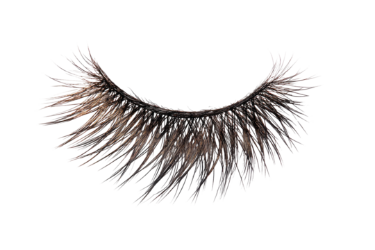 Eyelashes, glittery, brown