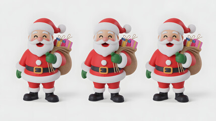 Obraz premium smiling Santa clause isolated on white background