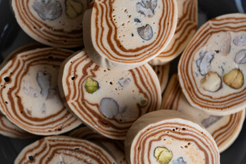 Pistachio Halva on Traditional Uzbek Ceramic Plate