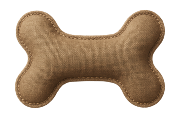 Durable fabric bone with double stitching, perfect for a pet-friendly basement.