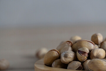 Rustic Pistachios on Wooden Tray