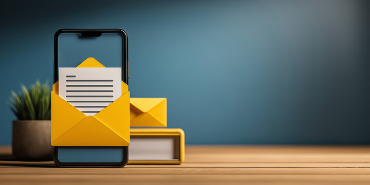 A Fresh Take on the Classic Email Inbox Notification Visual with a Clean Modern Interface Design and a Subtle Reminder Pop Up for Unread Messages