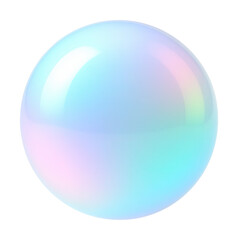 Obraz premium Iridescent LED light ball adds a subtle shimmer to a minimalist bedroom.