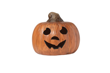 Ceramic Orange Pumpkin Isolated