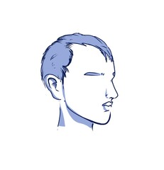 receding hairline men