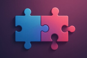 Obraz premium Interlocking puzzle pieces representing collaboration and problem-solving within business endeavors