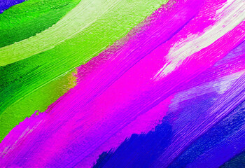 Illustration of Vibrant Vitamin Colored Oil Painting Brushstrokes