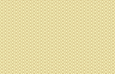 Double stars flowers Luxury Gold Line texture seamless Pattern on White Background