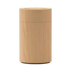Minimalist light wood cylindrical canister or container