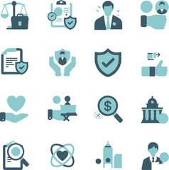 Social responsibility and ethics, growth vision thin black outline symbols vector illustration.
