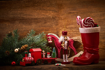 St. Nicholas day. Festive Christmas Arrangement