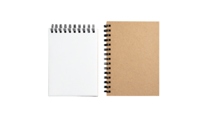 Notebook with Spiral Binding Collection isolated on transparent background