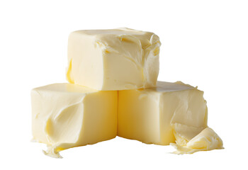 Butter cubes melting food ingredient kitchen cooking concept