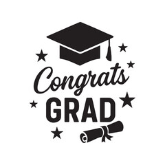 Academic achievement concept featuring a black graduation cap, tassel, and diploma icon on a white background for university or college success