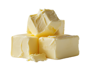Butter blocks creating texture and transparent background