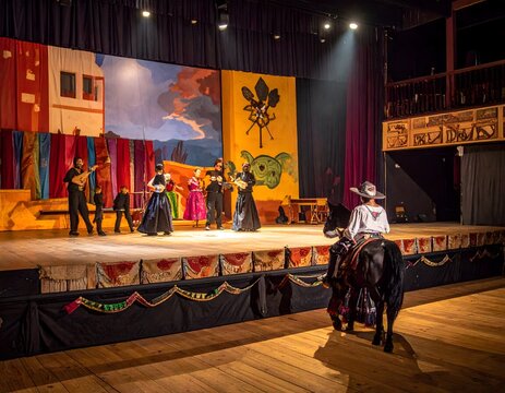 Equestrian and Musical Performance on Stage