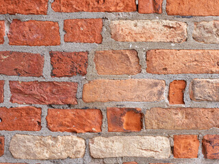 old red brick wall texture background