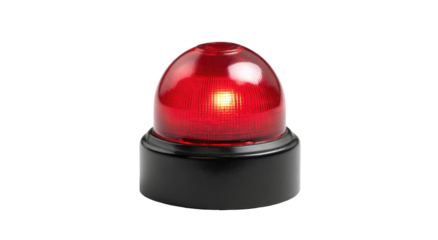 Close-up of a red emergency light
