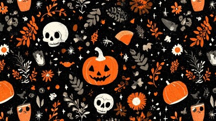 Fototapeta premium Halloween wallpaper background, festive seasonal design