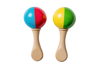 Pair of colorful maracas
