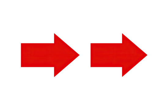 Two red arrows on black background