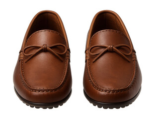 Men's leather driving moccasins with rubber grip pebbles on the sole.