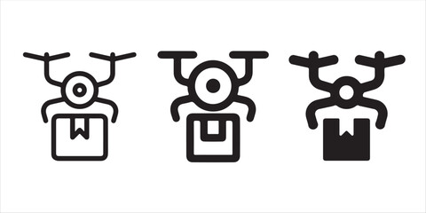 Streamlined delivery solution with drone carrying package for fast, efficient shipping and logistics in a modern, technologically advanced system   vector illustration!