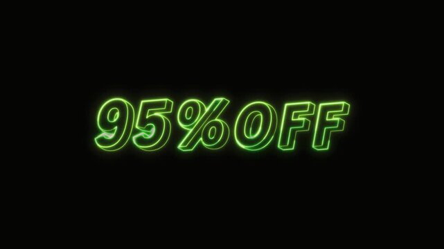 95% OFF Neon Text Seamless Loop 4K with Black Background Animated Promotional Typography for Video Editing