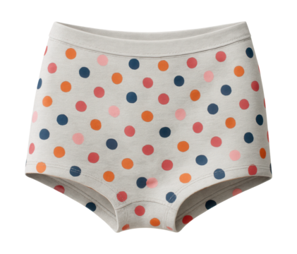 Cotton boyshorts for women featuring a polka dot design.