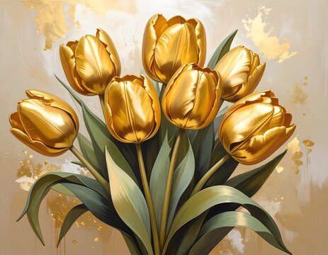 Golden Tulips Bouquet